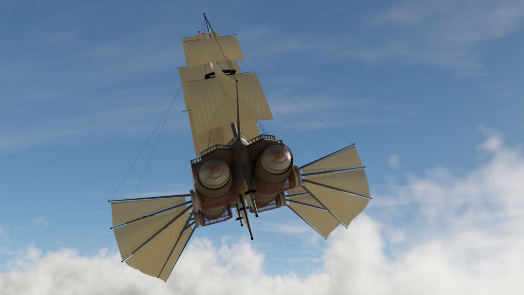 Rendering of an airship from "The Poison Sky"