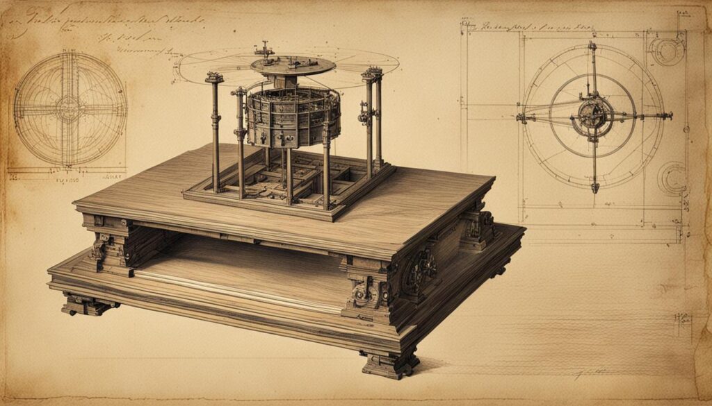 A working prototype machine, with plans as Leonardo da Vinci might have conceived them.