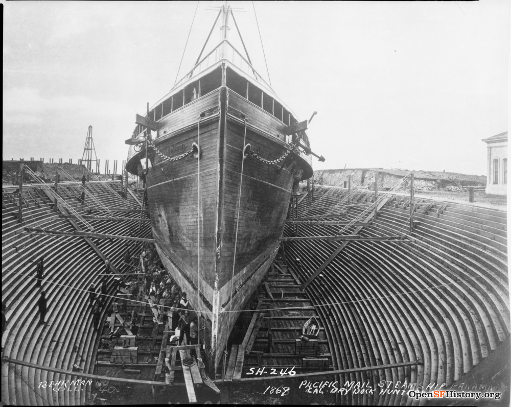 A ship in berth.