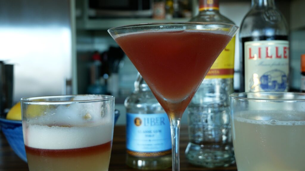 A red cocktail.