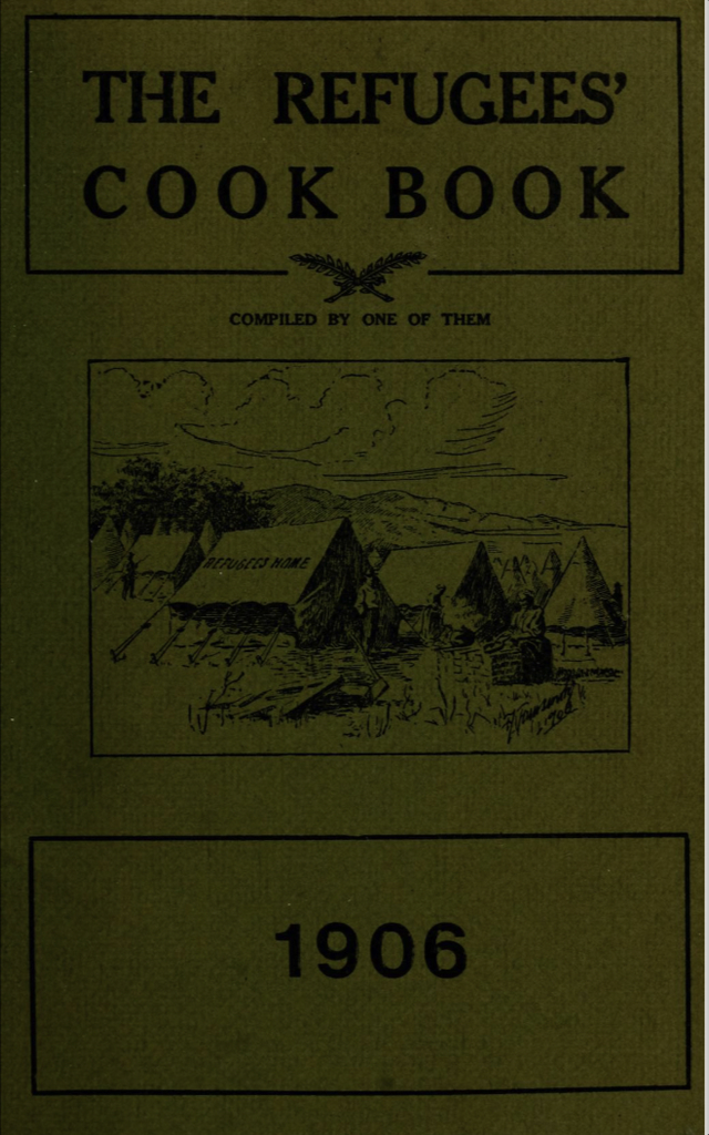 Cover for "The Refugees' Cook Book.